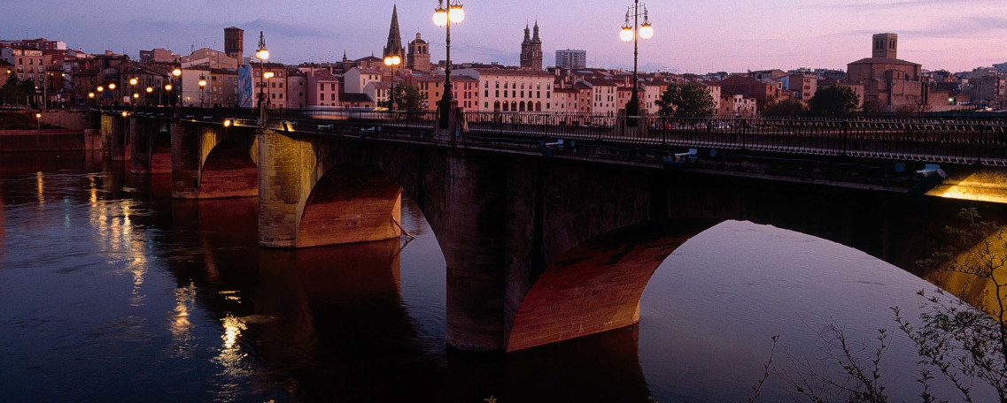 Tourisme espagnol Puente de Piedra sur l'Ebre - Logroño