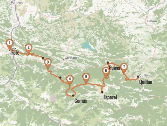 Aperçu de la carte du GR367
