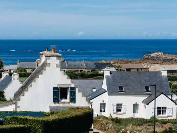 Maison traditionnelle sur l'île de Batz, Bretagne